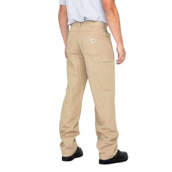 NEW CARHARTT men's flame resistant canvas pant - length 34" in khaki - Picture 3 of 3